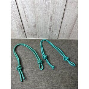 Rugged Ride Nylon Braided Horse Farm Bucket Rope Straps Turquoise Set of 2